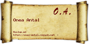 Onea Antal névjegykártya